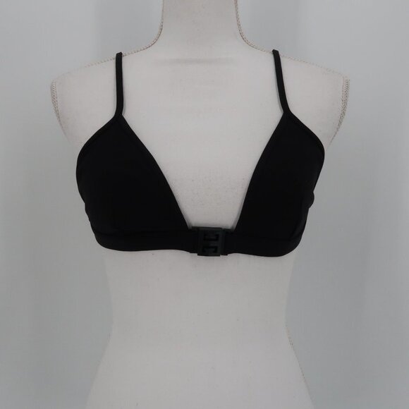 Givenchy Black Bikini Top with front Clasp Size Small - Picture 2 of 5